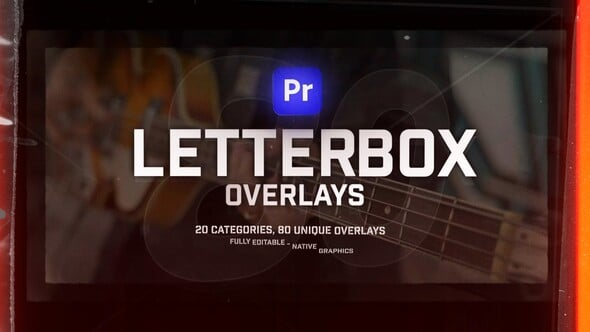 Film LetterBox Overlays Pack For Premiere Pro: Old Film, Grunge, Gritty, Cinematic, Timeless Borders（991337）-技能树